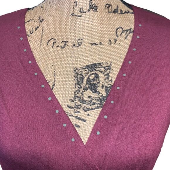 NWT Vertigo Paris Merlot top size M - Picture 3 of 4